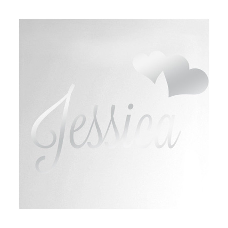 Wall Decal, Shiny Silver, Yes