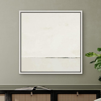 «Watercolor Abstract White Landscape Nature», reproduction sur toile flottante