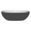 Barcelona 70-1/4" x 33-5/8" Freestanding Soaking Bathtub in Volcanic Limestone with Overflow Hole-45225455-124933063