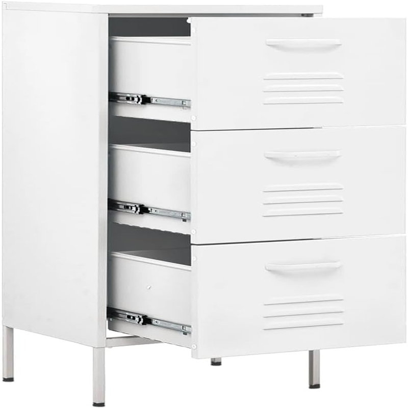 Armoire de rangement en acier blanc