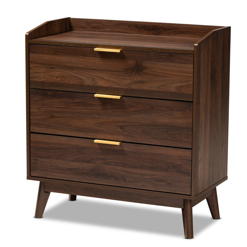 Commode anglaise à 3 tiroirs Anudeep Mid-Century