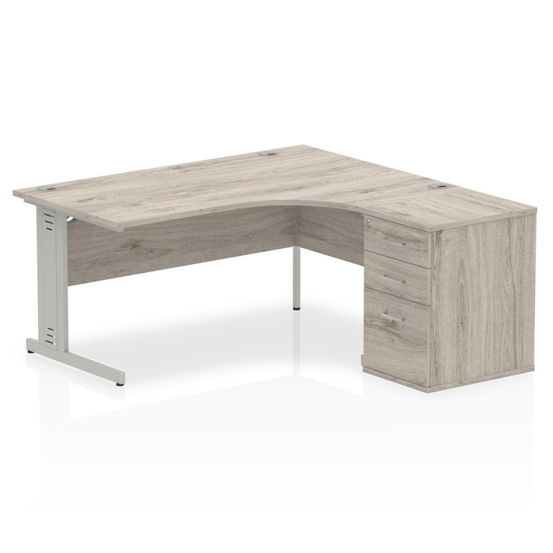 Zetta Metal Base Executive Desk, 73 cm H x 160 cm W x 80 cm D