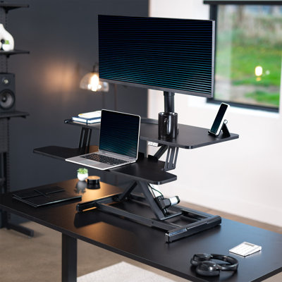 Adjustable Metal Base Standing Desk Converter