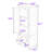 Tall Freestanding Bathroom Storage Cabinet with Two Drawers, Adjustable Shelf and Anti-Tipping Design-1480520727