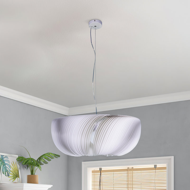  Luminaire suspendu moderne unique à 1 lumière blanc