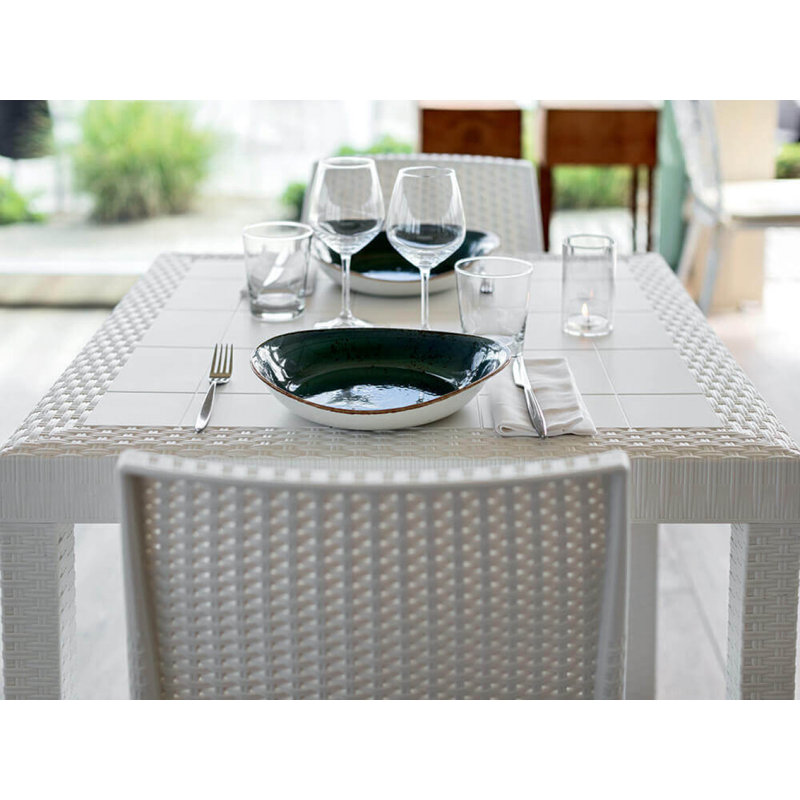 Berryhill Rectangular Metal Outdoor Dining Table , 80cm cm W 80cm cm D
