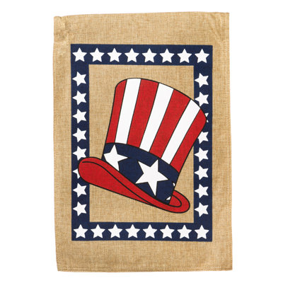 Drapeau vertical avec chapeau oncle sam