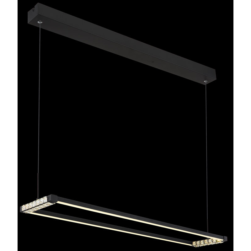 1 - Light Matte Black LED Pendant