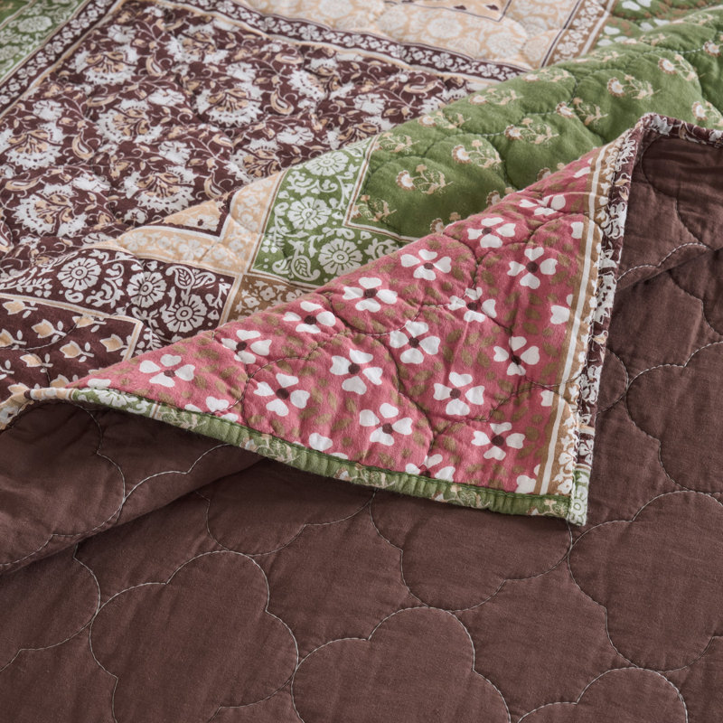Ensemble de courtepointe réversible 2 pièces Priya Multi de Greenland Home Fashions – Twin/XL