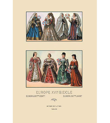 « féminins of the french » par auguste racinet, impression