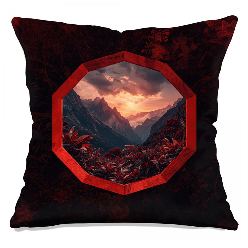 Coussins décoratifs Red Mountain Landscape, 26 x 26 pouces