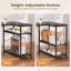 L-Shaped Computer Desk with Storage Bag & 3 Fabric Drawers, Modern Home Office Corner Desk with Storage Shelves, Space-Saving Workstation for Bedroom, Study & Small Spaces-1124808977-1124808981