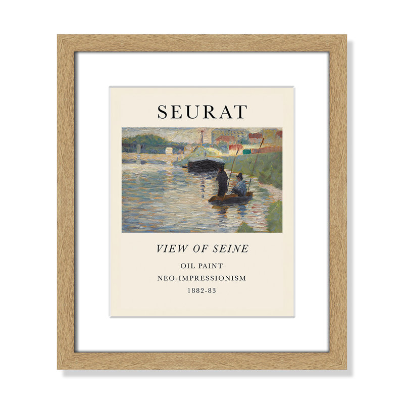 Collection «Old View» par Georges Seurat, Cadre photo naturel naturel, Oui, H 15 po x l 13 po x P 1,25 po