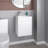 Furman Wide Floating Bathroom Vanity, Resin Sink Compact Wall-Mounted Design With One Door Cabinet, White-110400942