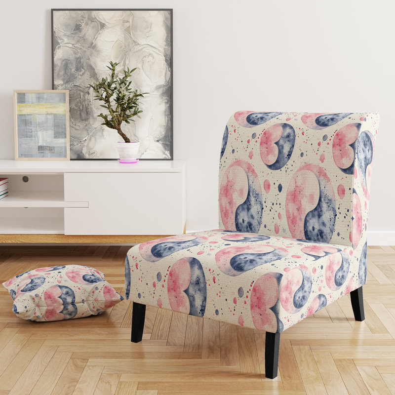Fauteuil d'appoint pour filles - Symbole de Yin Yang noir, Pantoufle sans accoudoirs