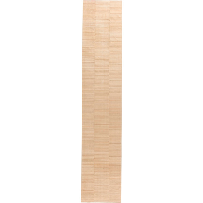 Modern One-of-a-Kind 3'5" X 20'0" New Age Runner Wool Area Rug in Beige