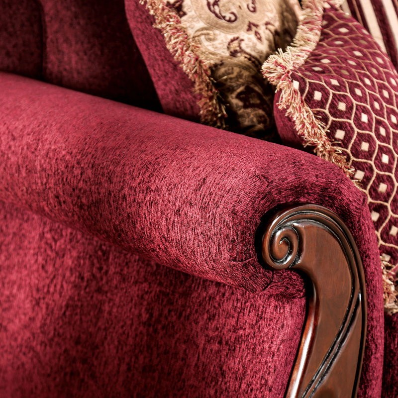 Encinas Upholstered 72'' Loveseat, Wine
