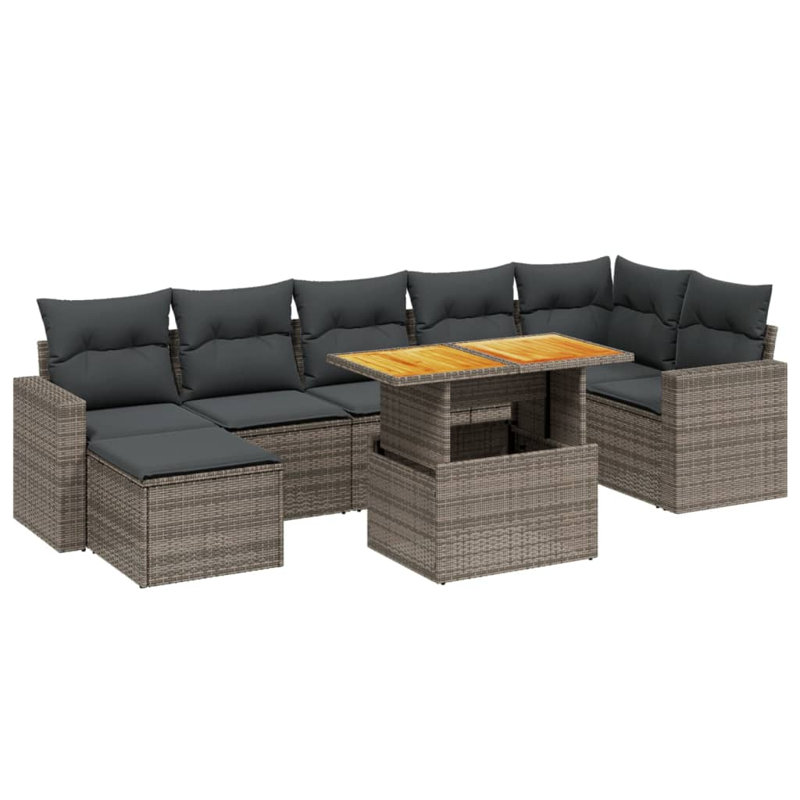 Ensemble de canapé de jardin Vidaxl gris