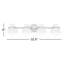 Luminaire pour meuble-lavabo de salle de bain 4 lumières Meridian en nickel brossé-364634670