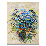 'Blues Boutique' by Karen H. Salup - Wrapped Canvas Painting