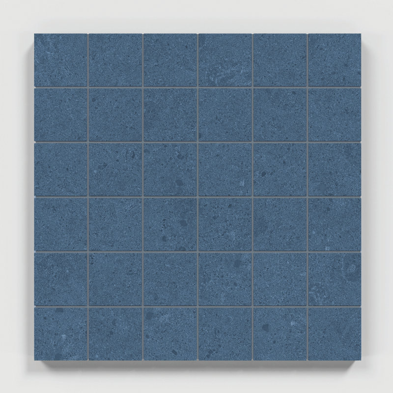 Artistic Freedom 2"X2" Porcelain Stone Look Tile Grid Mosaic Sheet, Denim