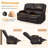 Loveseat Recliner Sofa, Loveseat with Removable Armrest, USB Ports, Cup Holders-577602845