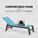 Deccani 64.17" Long Reclining Chaise Lounge Set with Table