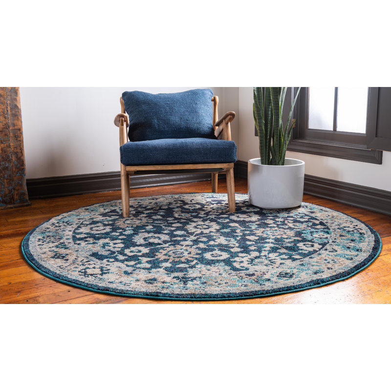Kalf Abstract Indoor Rug, Round 6'1"