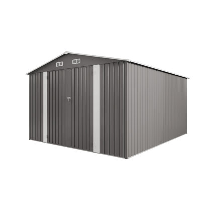 Durable Metal Sheds With Double Doors, Modern Design For Backyard Storage