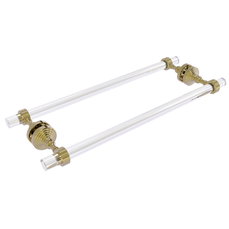 Porte-serviettes 8,7 po pour porte de douche en verre Jarrell, Laiton non laqué