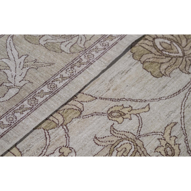Tapis beige de haute qualité noué à la main Sultanabad
