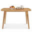 Table de salle à manger en bois massif 47 po avec rebords arrondis, robuste, pouvant supporter jusqu'à 220 lb