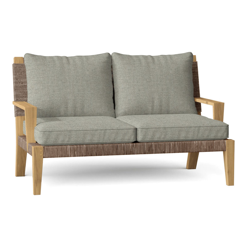 Hadley Outdoor 2 - Seat Loveseat, Hadley Hemp, Perigold Play Sage
