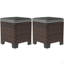 Ensemble de 2 repose-pieds en osier pour repose-pieds-2100486265