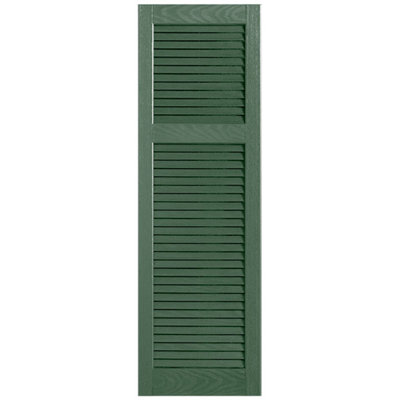 Straight Top Cottage-style Open Louver Shutters Pair