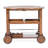 Wood And Aluminum Bar Cart With Adjustable Top Shelving Modern Industrial Design For Outdoor Parties, Practical Stylish