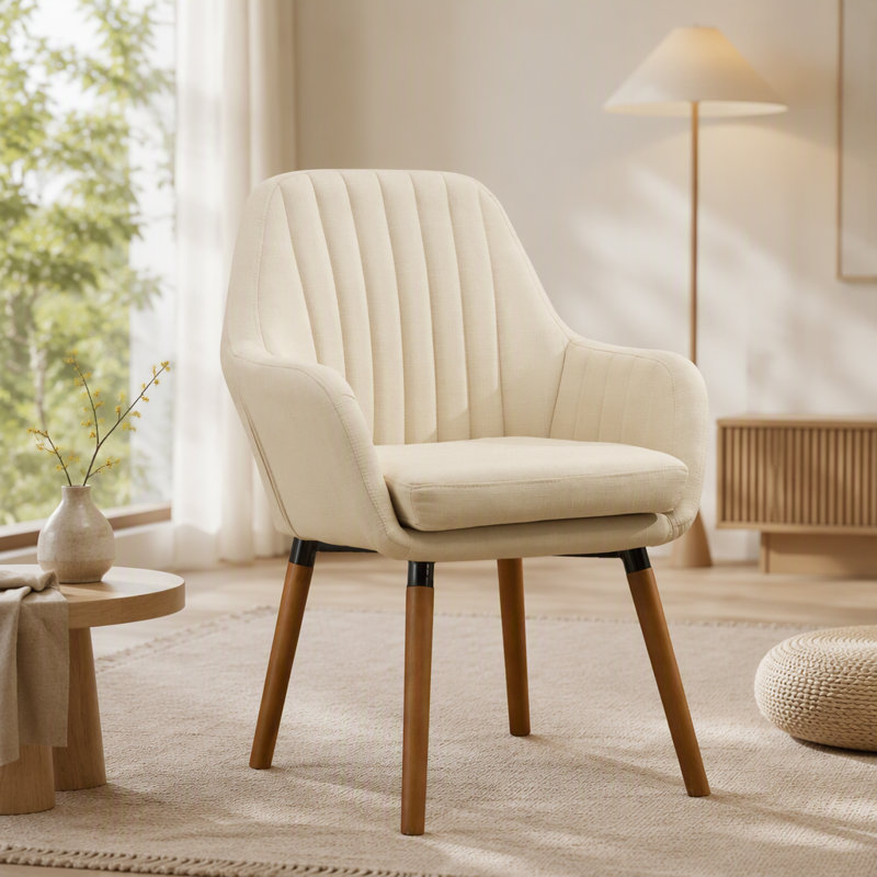 Fauteuil d'appoint contemporain en tissu alliant confort, style et durabilité pour un espace de vie moderne et invitant