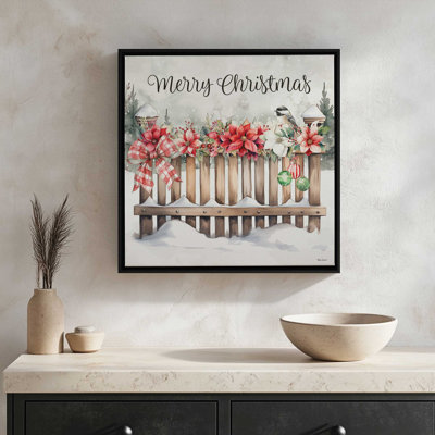 «Merry Christmas Fence» par Nicole DeCamp, reproduction d'art