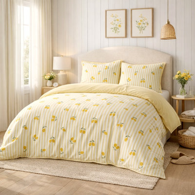MXM FUN DUVET SET LEMON KING YELLOW