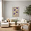 «Mauve et blanc iris» avec art mural sur toile à volutes dorées-2018169181