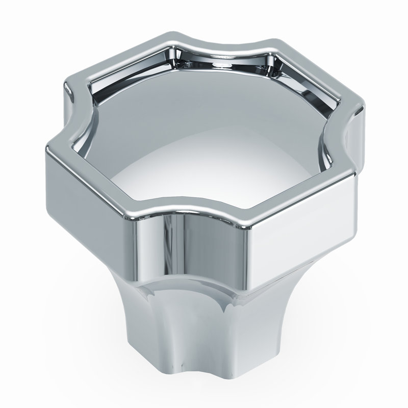 Monarch 1.25" x 1.25" Square Knob, Chrome