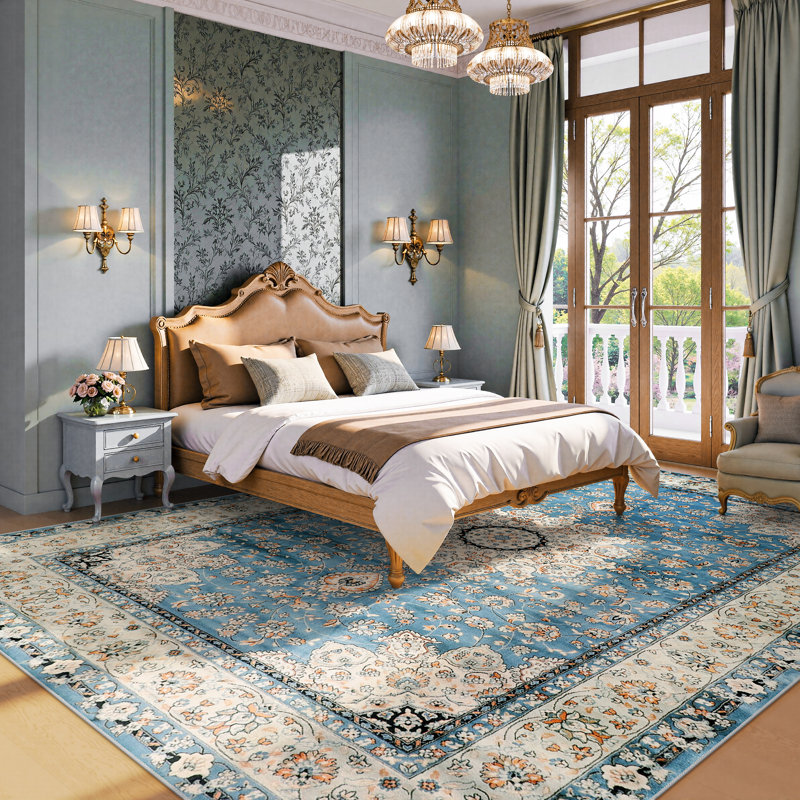 Watte Traditional Oriental Tribal Machine Washable Area Rug Perfect for Living Room, Dining Room, Bedroom Decor