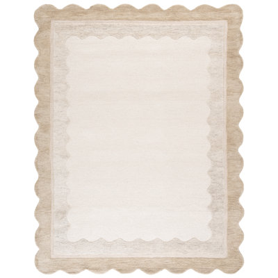 Martha Stewart Hand Tufted Wool, Cotton Striped Outdoor Rug