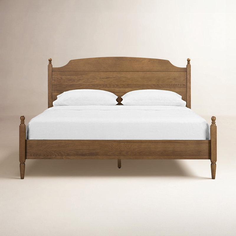 Schilling Rubberwood and Oak Bed, Brown, King