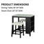 3-Piece Counter Dining Set (2 Upholstered Stools) – Built-In Storage Shelves & USB Ports, Space-Saving for Small Apartments/Kitchen Breakfast Nooks