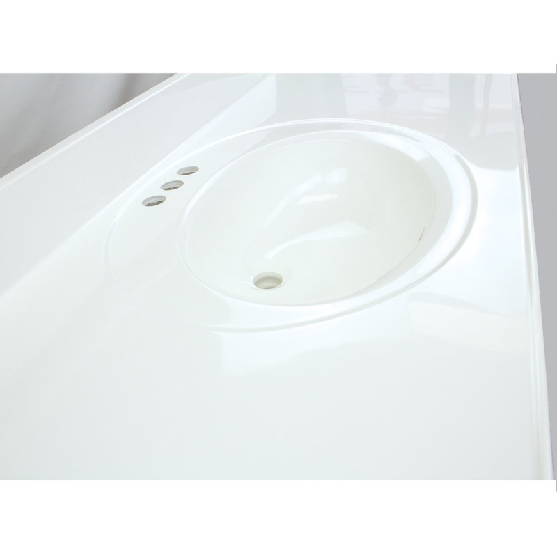 Dessus de salle de bain simple 49 po meuble-lavabo, Blanc
