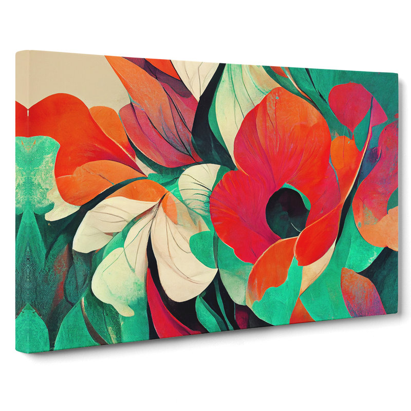 Floral Abstract Vol.8 - Wrapped Canvas, 35cm H x 50cm W x 3cm D
