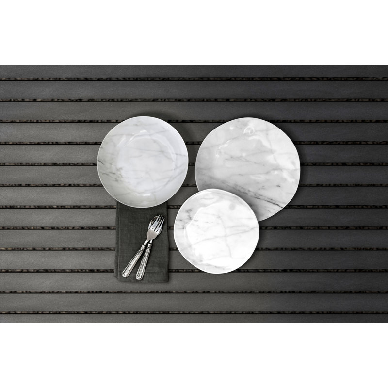 Reina Marble 10.5" Melamine Dinner Plate