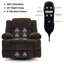 Fauteuil inclinable à bascule pivotant de 41,3 po de largeur avec système de relaxation vibratoire, double porte-gobelet et poche latérale-807703170