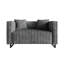 LOVESEAT EN VELOURS GRIS-638295550